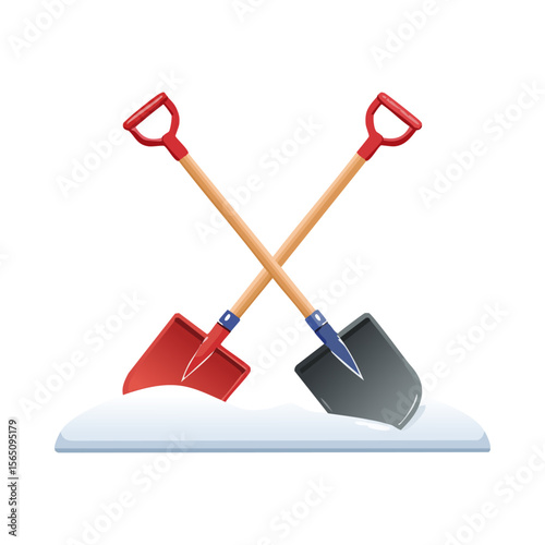 Snow shovel icon. 