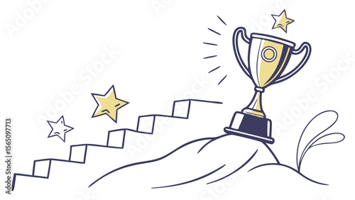 illustration of a winner trophy