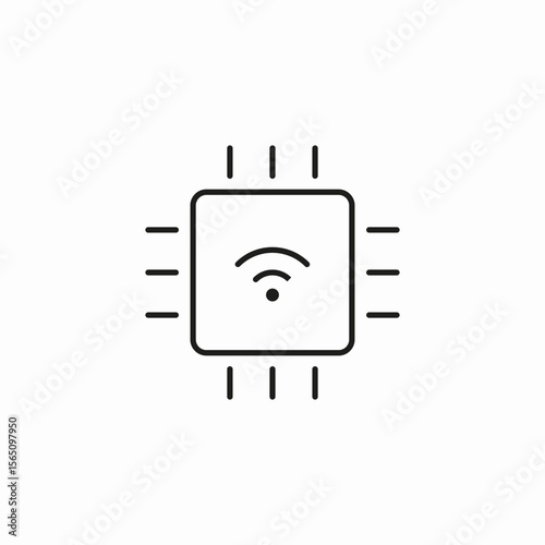 chip wifi module icon sign vector