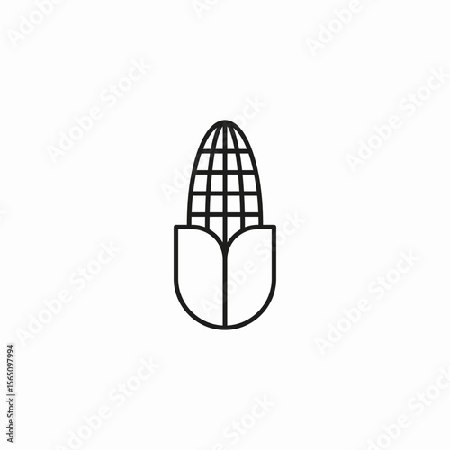 corn cob plant icon sign vector