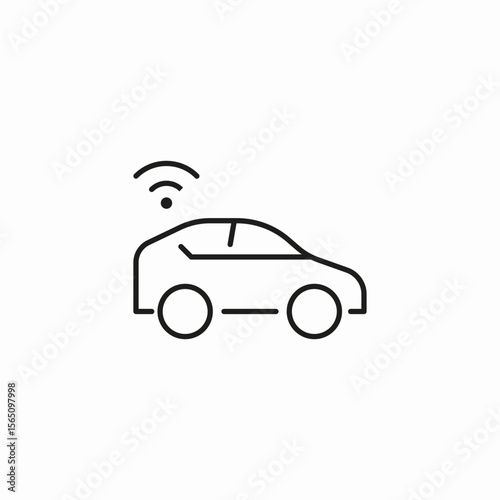 connected car signal icon sign vector