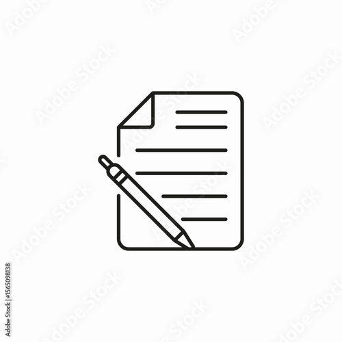 document writing edit icon sign vector