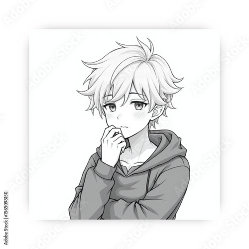 Ai genarate anime black and white