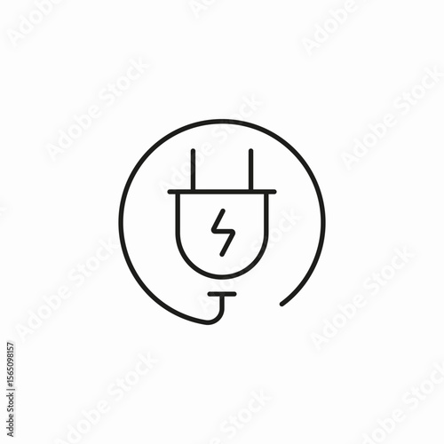 electric power plug icon sign vector
