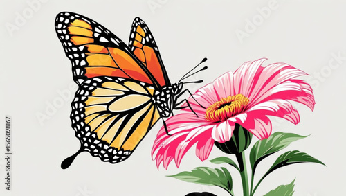 butterfly and flower