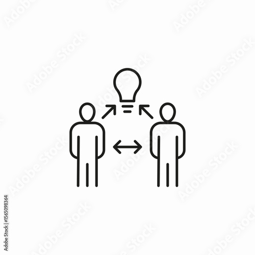 idea exchange concept icon sign vector