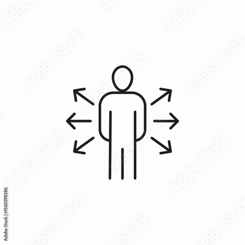 individual choices path icon sign vector