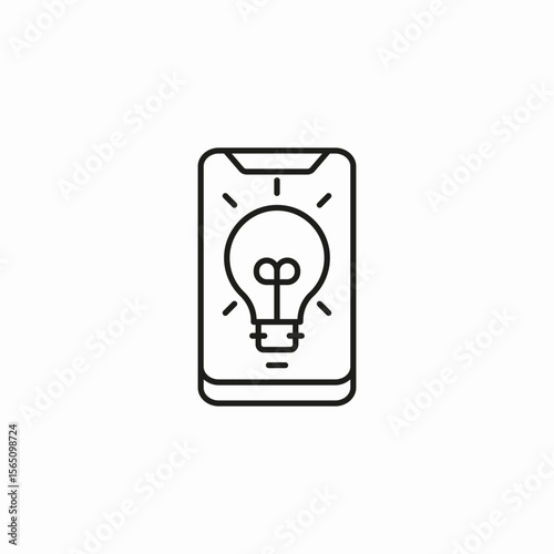 mobile app idea icon sign vector
