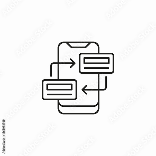 mobile data transfer icon sign vector