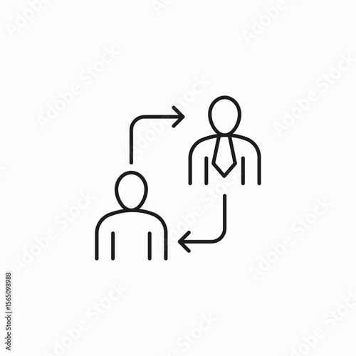 personnel exchange transfer icon sign vector