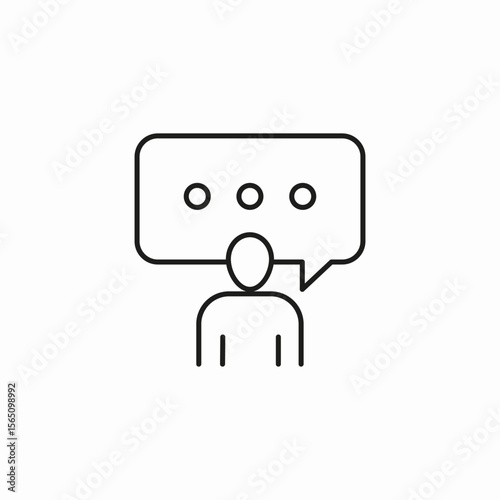 person speech bubble icon sign vector