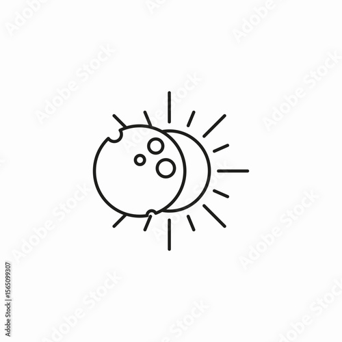 solar eclipse event icon sign vector