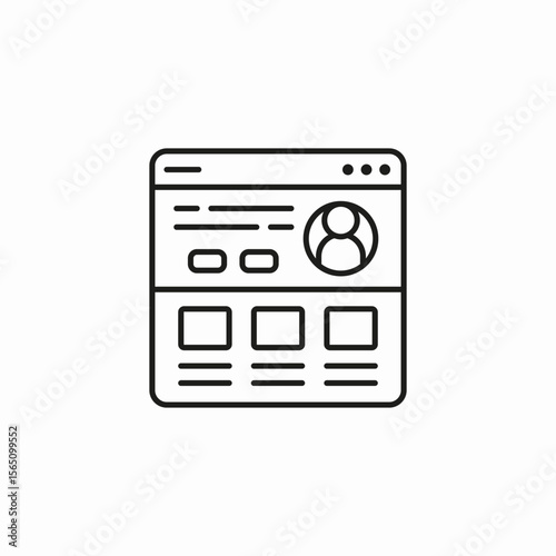user profile dashboard icon sign vector