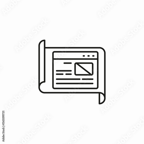 webpage scroll design icon sign vector