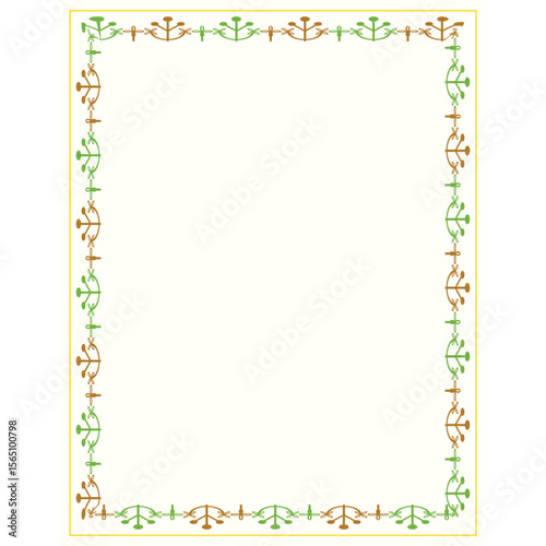 Wallpaper Mural Floral frame border ornamental decorative vector Torontodigital.ca