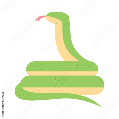 Green Snake Illustration