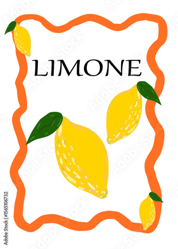 Limone – plakat z cytryną