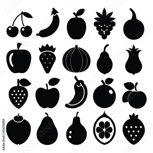 A set of fruits icon vector illustration