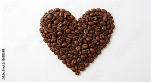 Coffee beans heart shape