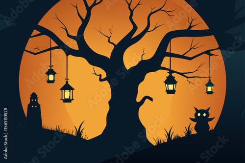 halloween background with bats