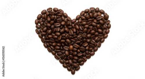 Coffee beans heart shape