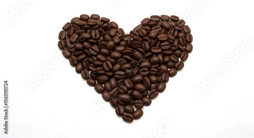 Coffee beans heart shape