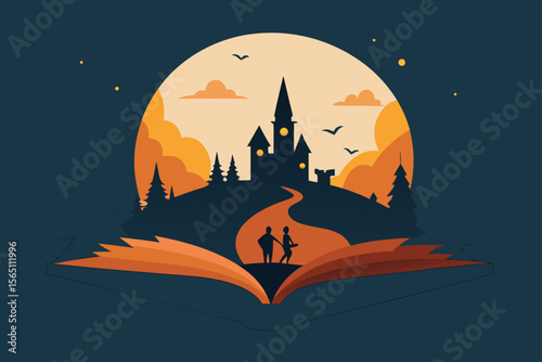 halloween background with castle