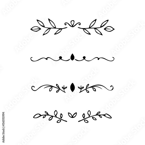 Wedding decorative elements. Divider ornament, borders, vintage line separators. Hand drawn vector illustration isolated on white background.gold ornament decorate frame border pattern Thai art
