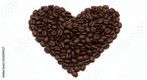 Heart shape coffee beans