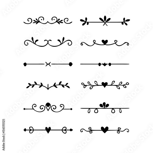 Wedding decorative elements. Divider ornament, borders, vintage line separators. Hand drawn vector illustration isolated on white background.gold ornament decorate frame border pattern Thai art

