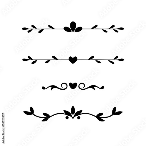 Wedding decorative elements. Divider ornament, borders, vintage line separators. Hand drawn vector illustration isolated on white background.gold ornament decorate frame border pattern Thai art
