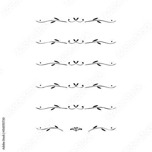 Wedding decorative elements. Divider ornament, borders, vintage line separators. Hand drawn vector illustration isolated on white background.gold ornament decorate frame border pattern Thai art
