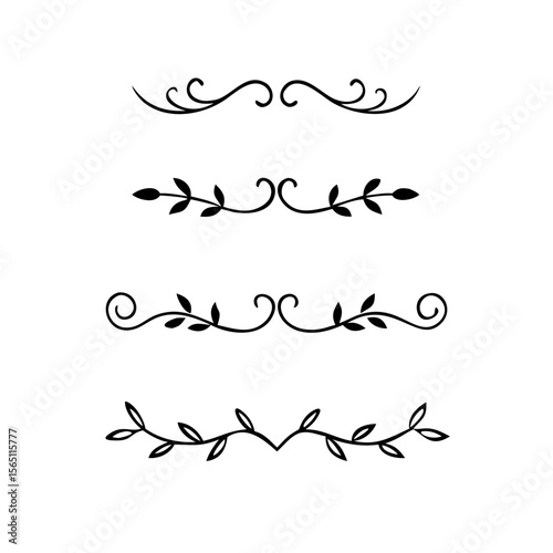 Wedding decorative elements. Divider ornament, borders, vintage line separators. Hand drawn vector illustration isolated on white background.gold ornament decorate frame border pattern Thai art
