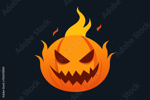 vector illustration of a halloween pumpkin