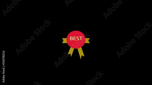 Best selling animation for product promotion for marketing. Best Selling Labe.l Advertising symbols. Motion graphics. Discount. Sale. Product or service promotion