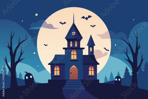 castle in the moonlight