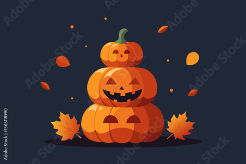 halloween pumpkin vector illustration