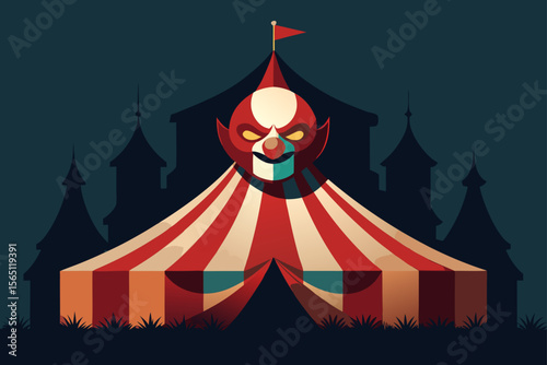 circus clown vector illustration