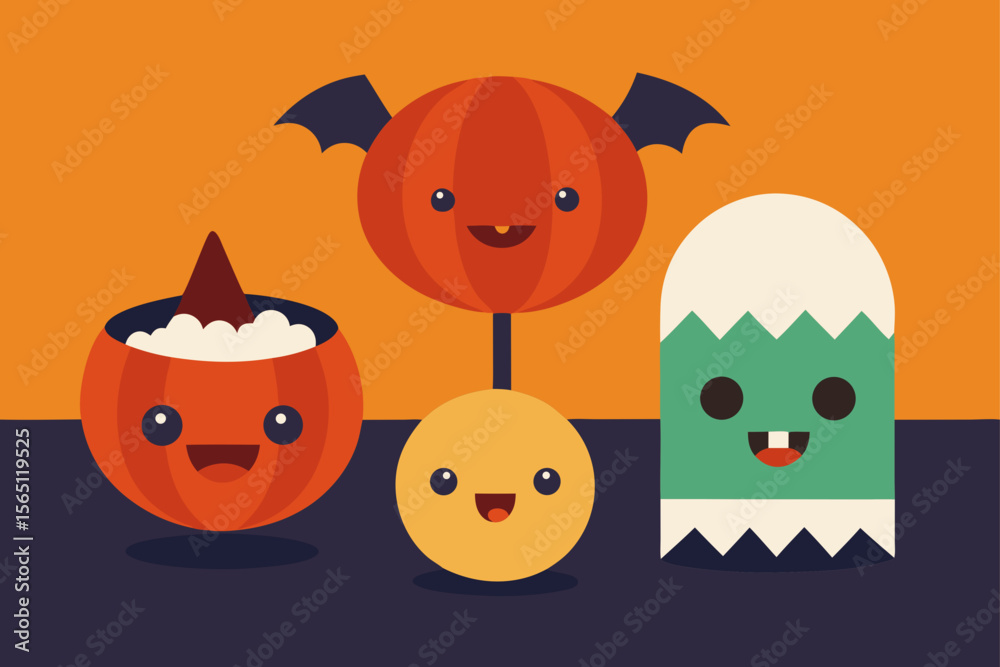 Fototapeta premium halloween pumpkin with a pumpkin