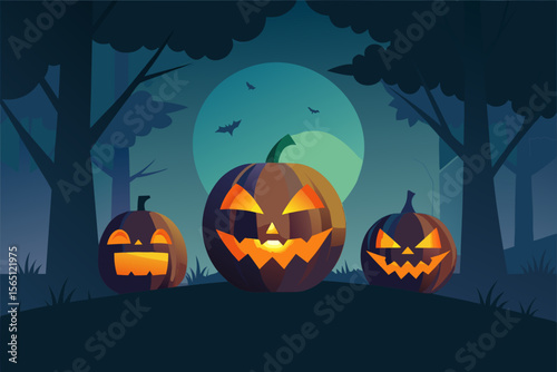 halloween background with pumpkin