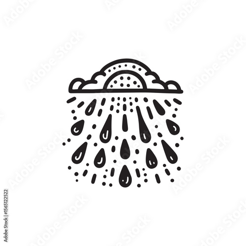  rainy sky silhouette vector.
