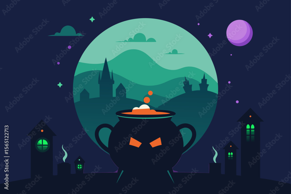Fototapeta premium halloween night scene