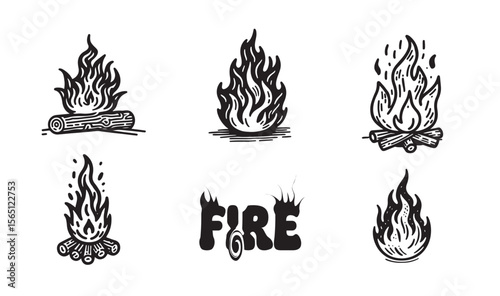 doodle FIRE VECTOR