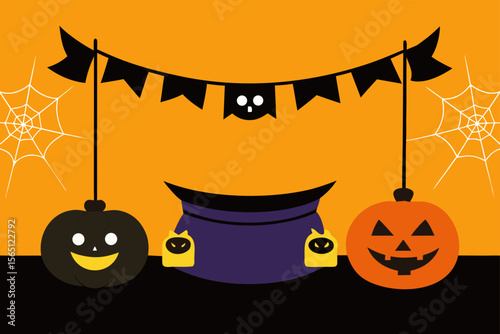 halloween pumpkin on a pumpkin