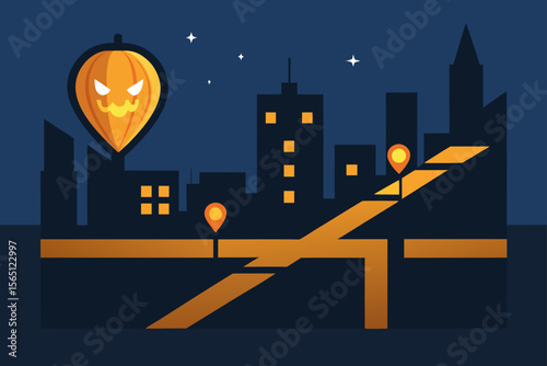 night city in the city vector