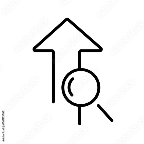 search growth vector icon