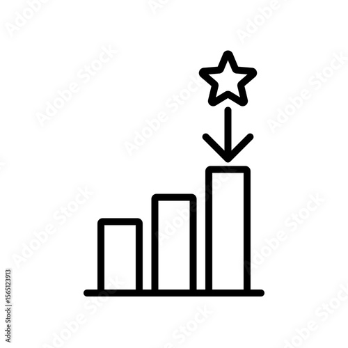 marketing grow chart vector icon