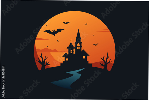 halloween background with pumpkin