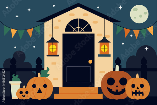 halloween background with pumpkin
