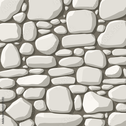 Stone wall texture, grey cobblestone surface, natural masonry background, abstract stonework design